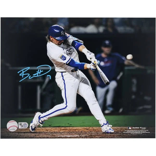 Bobby Witt Jr. Signed Royals 11 x 14 Hitting Spotlight Photograph | W11BBWI0003