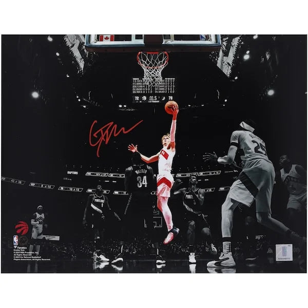 Gradey Dick Signed 11 x 14 Spotlight Photograph | Toronto Raptors