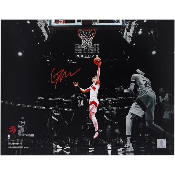 Gradey Dick Signed 11 x 14 Spotlight Photograph | Toronto Raptors