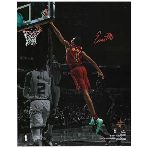 Evan Mobley Signed 11 x 14 Photograph | Cavaliers Dunk vs. Hornets