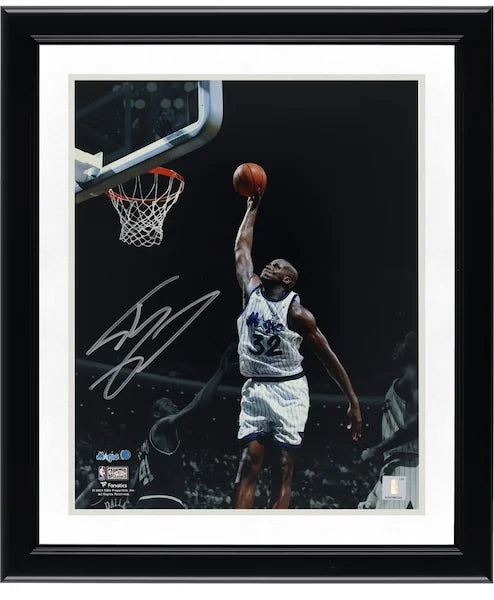 Shaquille O'Neal Signed 11 x 14 Dunk Spotlight Photograph | Orlando Magic vs. Dallas