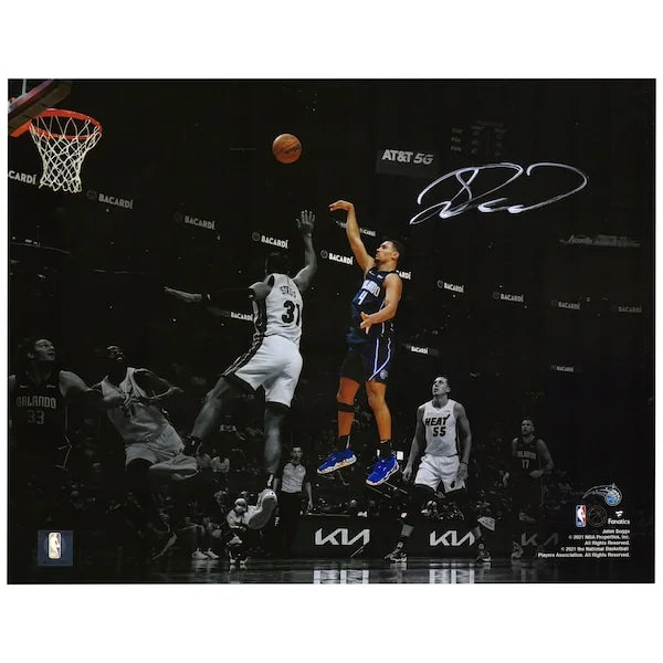 Jalen Suggs Signed 11 x 14 Floater Spotlight Photograph | Orlando Magic