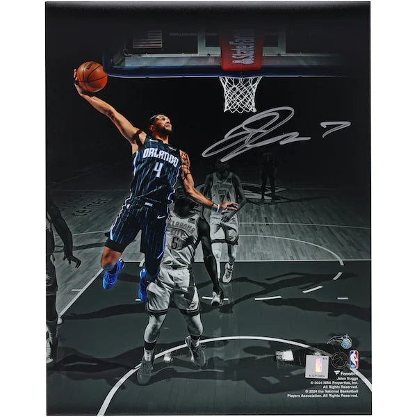 Jalen Suggs Signed 11 x 14 Spotlight Dunking Photograph | Orlando Magic