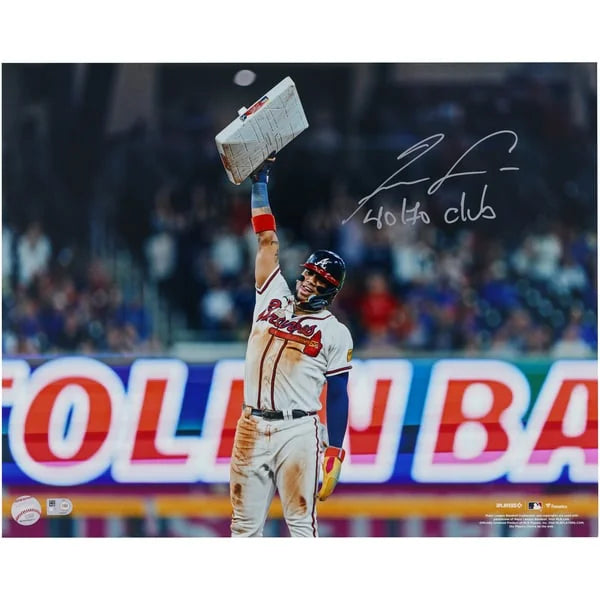 Ronald Acuña Jr. Signed 16 x 20 Photograph | 40/70 Club Inscription