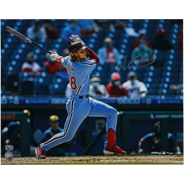 Alec Bohm Signed 16 x 20 Swinging Bat Photo | Philadelphia Phillies