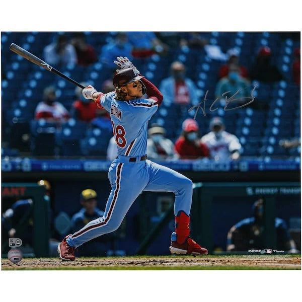 Alec Bohm Signed 16 x 20 Swinging Bat Photo | Philadelphia Phillies