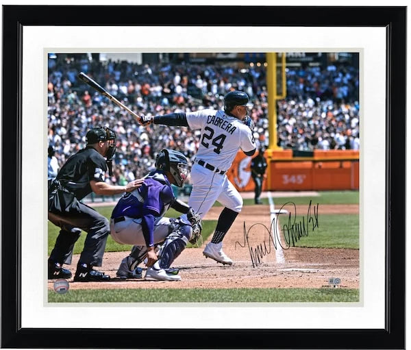 Miguel Cabrera Signed 16 x 20 3000th Hit Photograph | Detroit Tigers