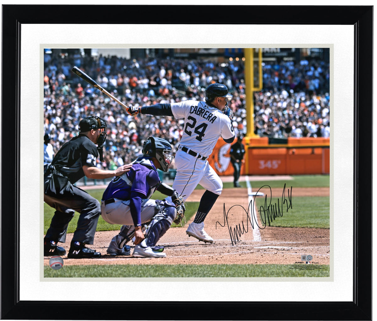 Miguel Cabrera Signed 16 x 20 3000th Hit Photograph | Detroit Tigers