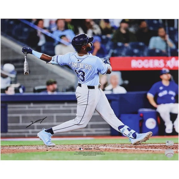 Junior Caminero Signed 16 x 20 Photograph | Tampa Bay Rays