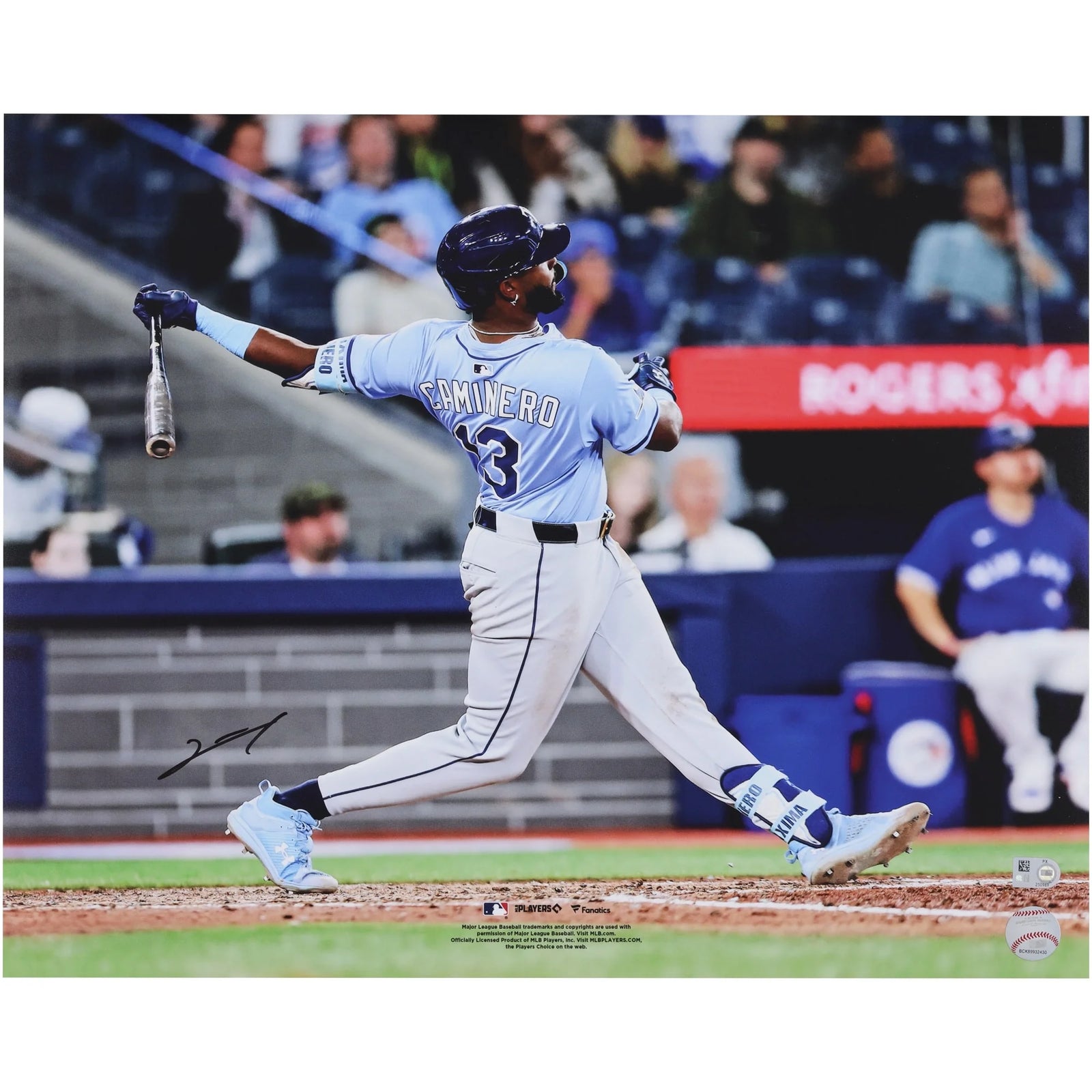 Junior Caminero Signed 16 x 20 Photograph | Tampa Bay Rays
