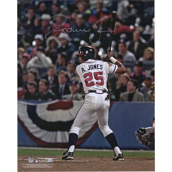 Andruw Jones Signed 16 x 20 Hitting Photograph | Atlanta Braves