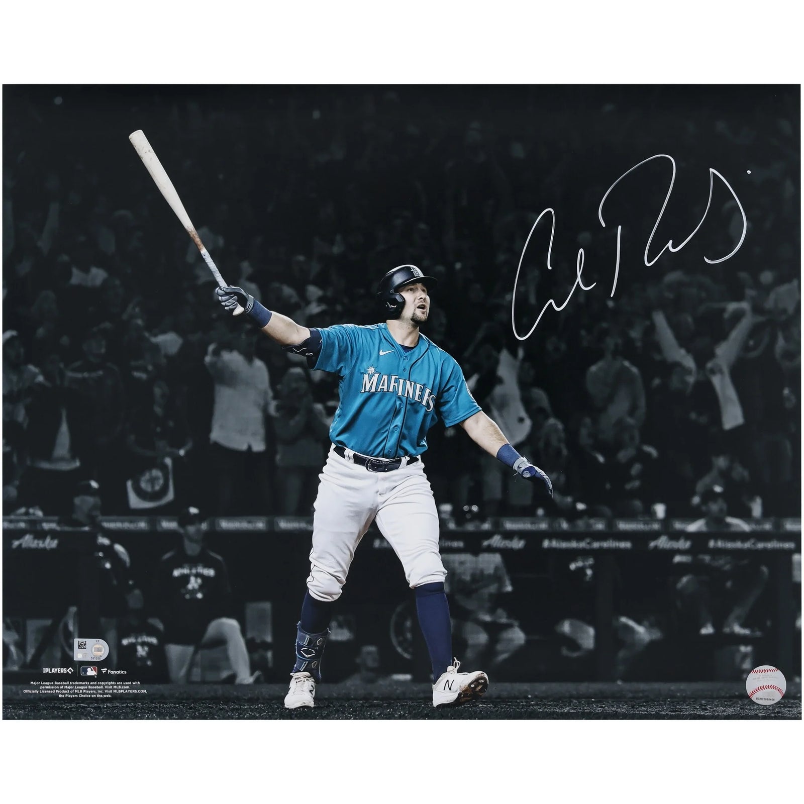 Cal Raleigh Signed 16 x 20 Photograph | Mariners Playoff Home Run