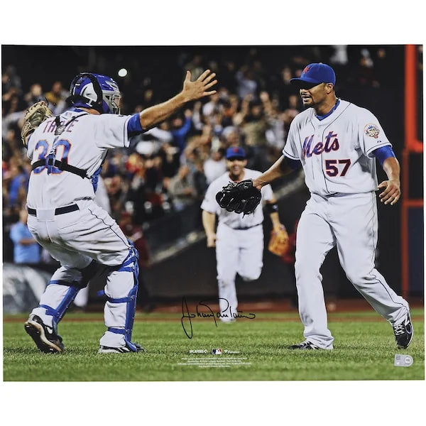Johan Santana Signed 16 x 20 Photo | Mets No-Hitter Celebration