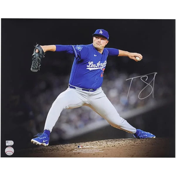 Tarik Skubal Signed 16 x 20 Dodgers Pitching Photo | MLB Authenticated | W16BBSK0026