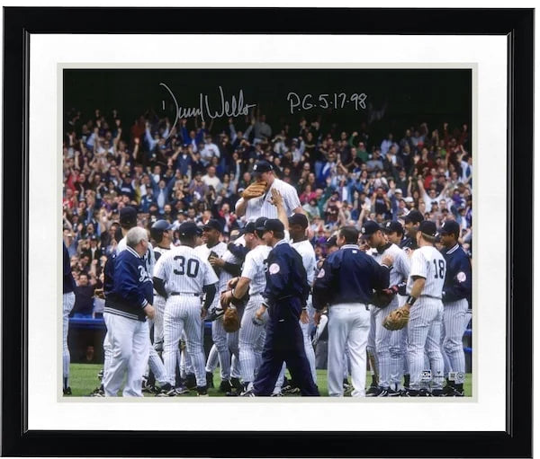 David Wells Signed 16 x 20 Photo | Perfect Game 5-17-98 Inscription
