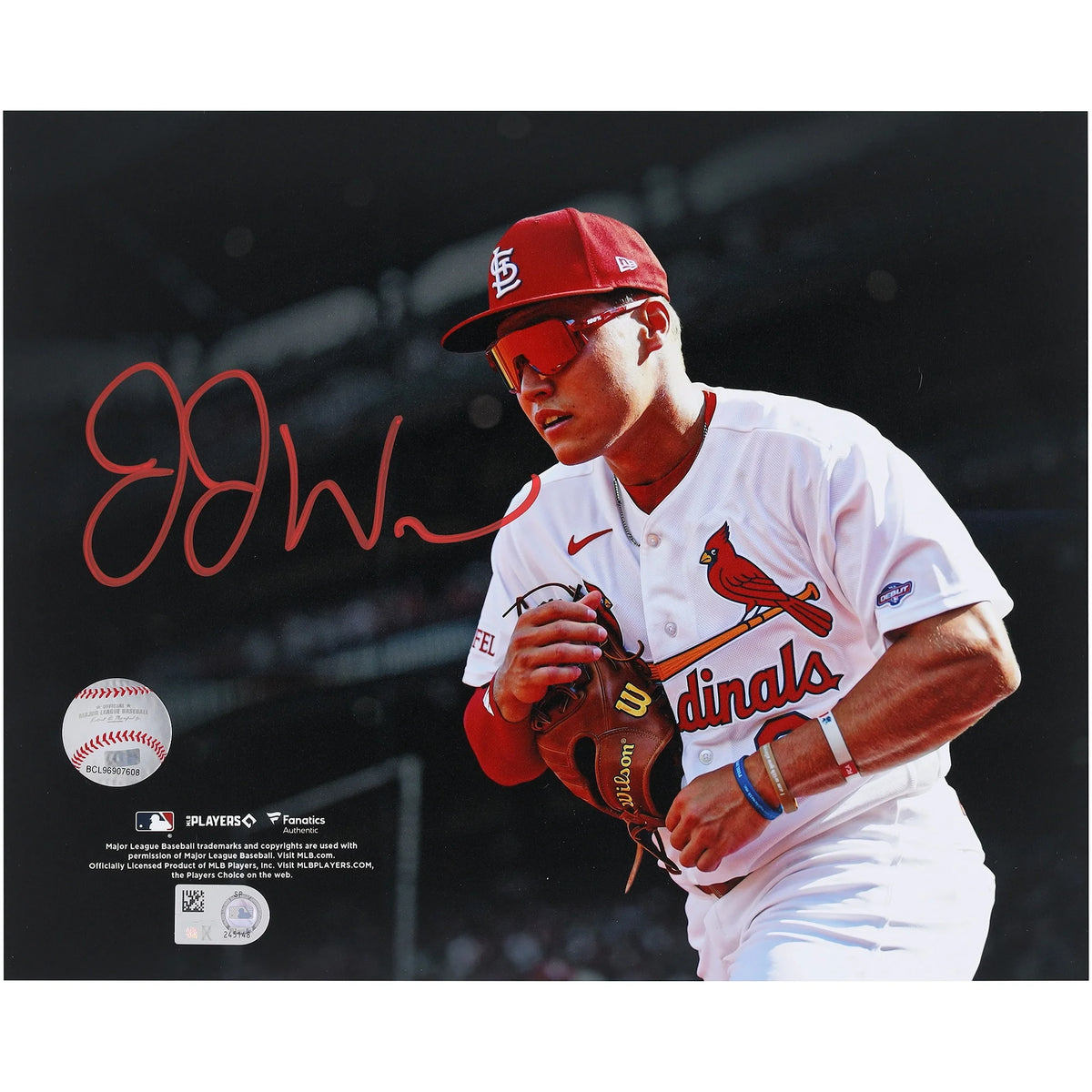 JJ Wetherholt Signed Cardinals 8 x 10 Photo | MLB Debut Entrance