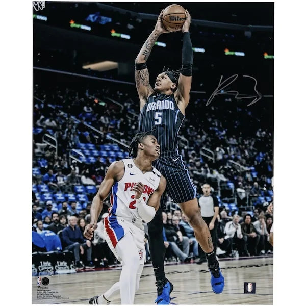 Paolo Banchero Signed 16 x 20 Photograph | NBA Debut Dunk vs. Pistons