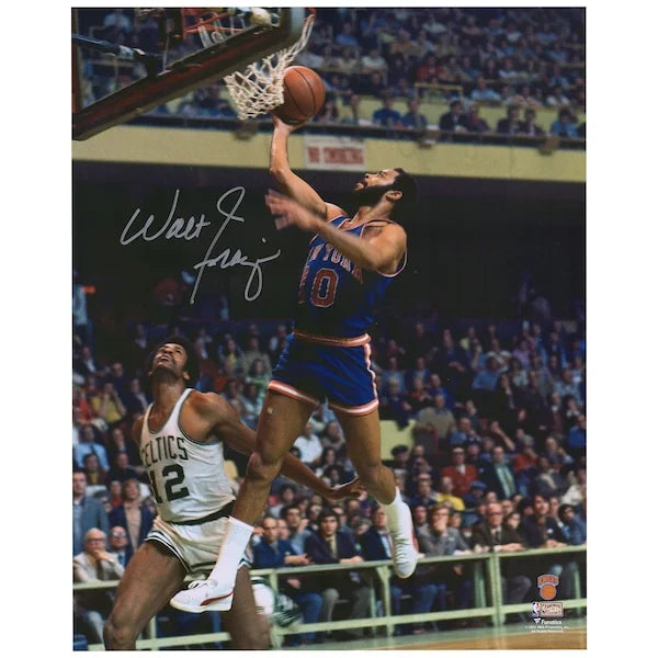 Walt Frazier Signed 16 x 20 Photograph | Knicks vs. Celtics Lay Up