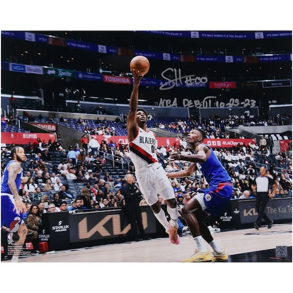 Scoot Henderson Signed 16 x 20 Photo | NBA Debut Inscription
