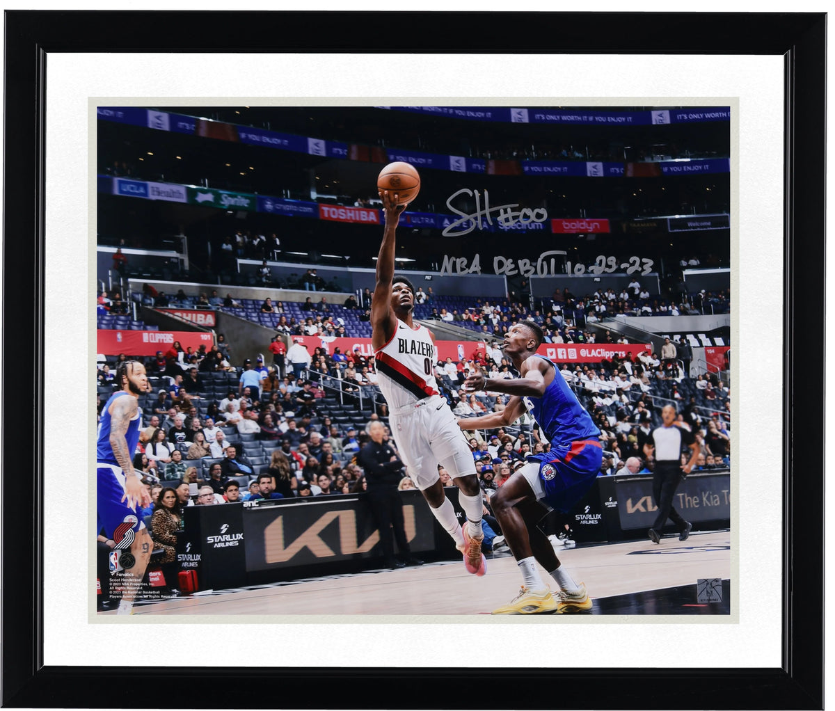 Scoot Henderson Signed 16 x 20 Photo | NBA Debut Inscription