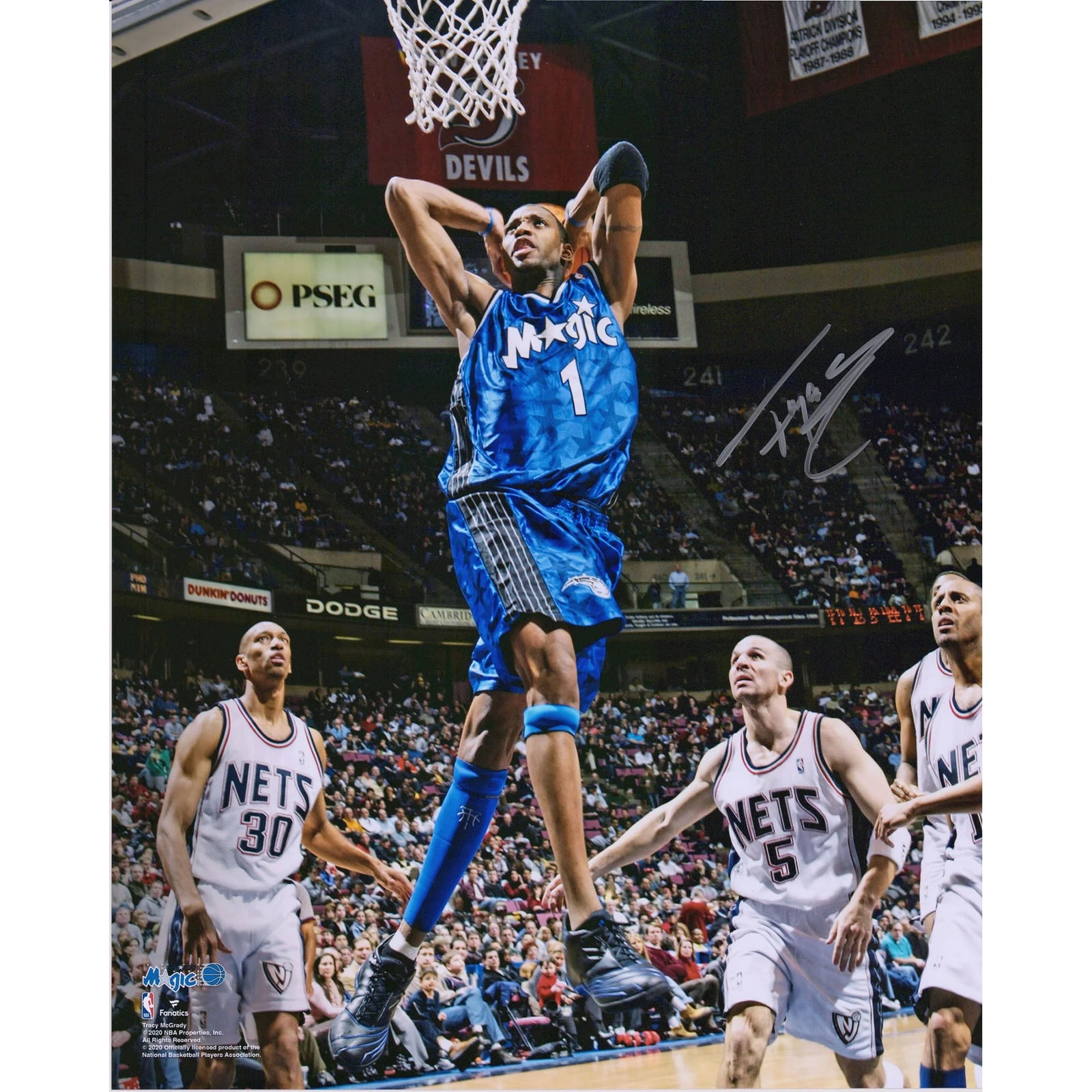 Tracy McGrady Signed 16 x 20 Photo | Orlando Magic Dunk
