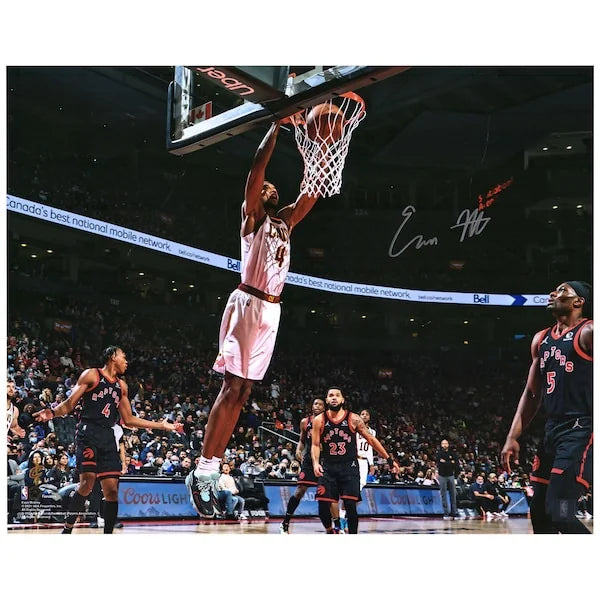 Evan Mobley Signed 16 x 20 Cavaliers Dunk Photograph | Authenticated