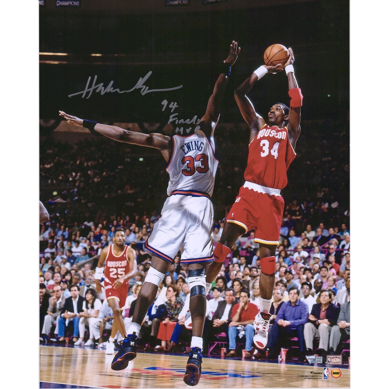 Hakeem Olajuwon Signed 16 x 20 Photo | 1994 Finals MVP Inscription