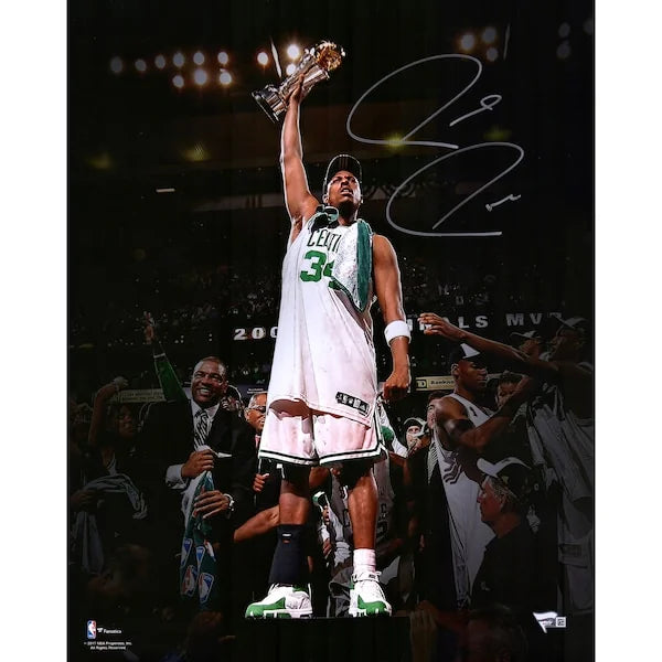 Paul Pierce Signed 16 x 20 Photograph | Boston Celtics Trophy