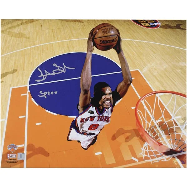 Latrell Sprewell Signed Knicks NBA Finals Game 4 Photograph | Spree | W16BKSP0003