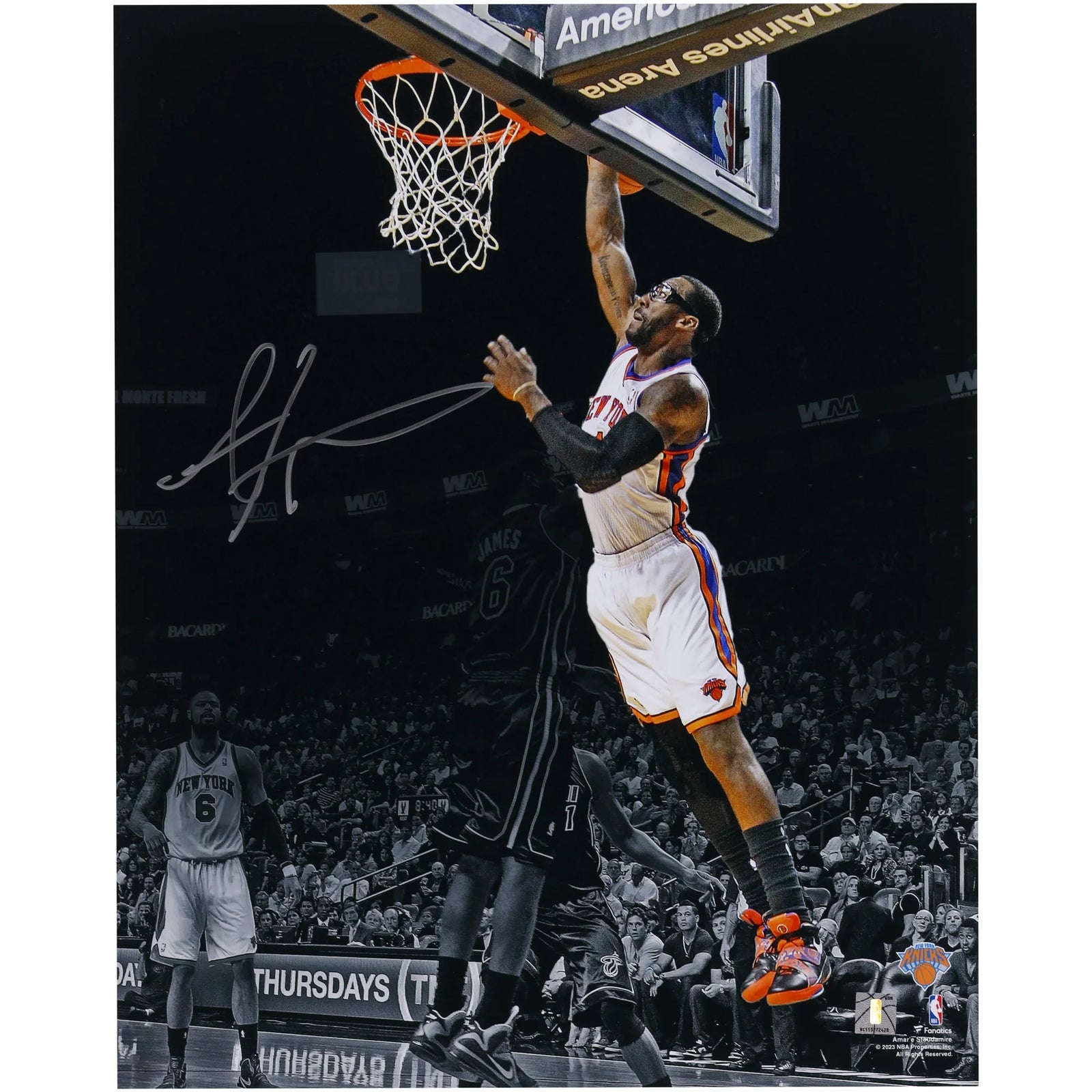 Amar'e Stoudemire Signed Knicks 16 x 20 Photo | Spotlight Dunk vs. Miami Heat