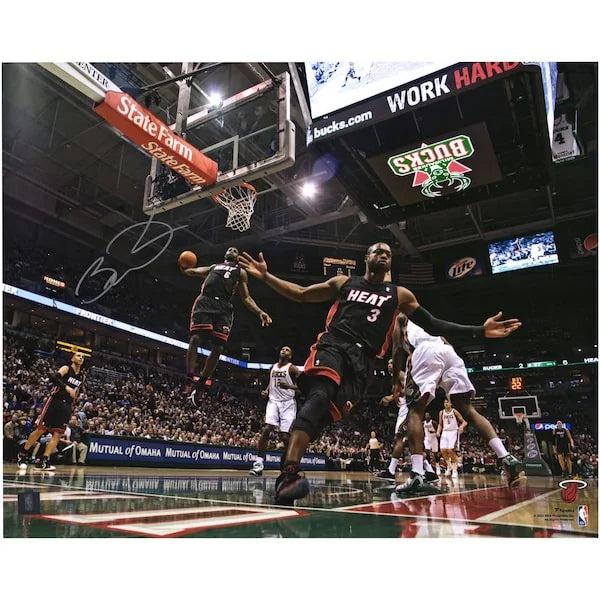Dwyane Wade Signed 16 x 20 Photo | Heat Alley-Oop to LeBron James