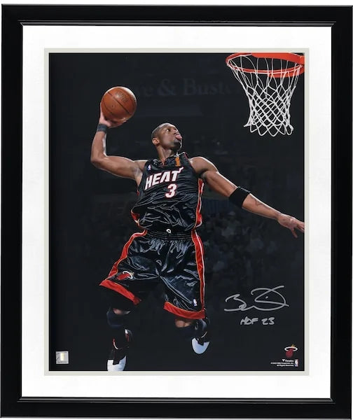 Dwyane Wade Signed 16 x 20 Photo | 2006 NBA Finals HOF 23 Inscription