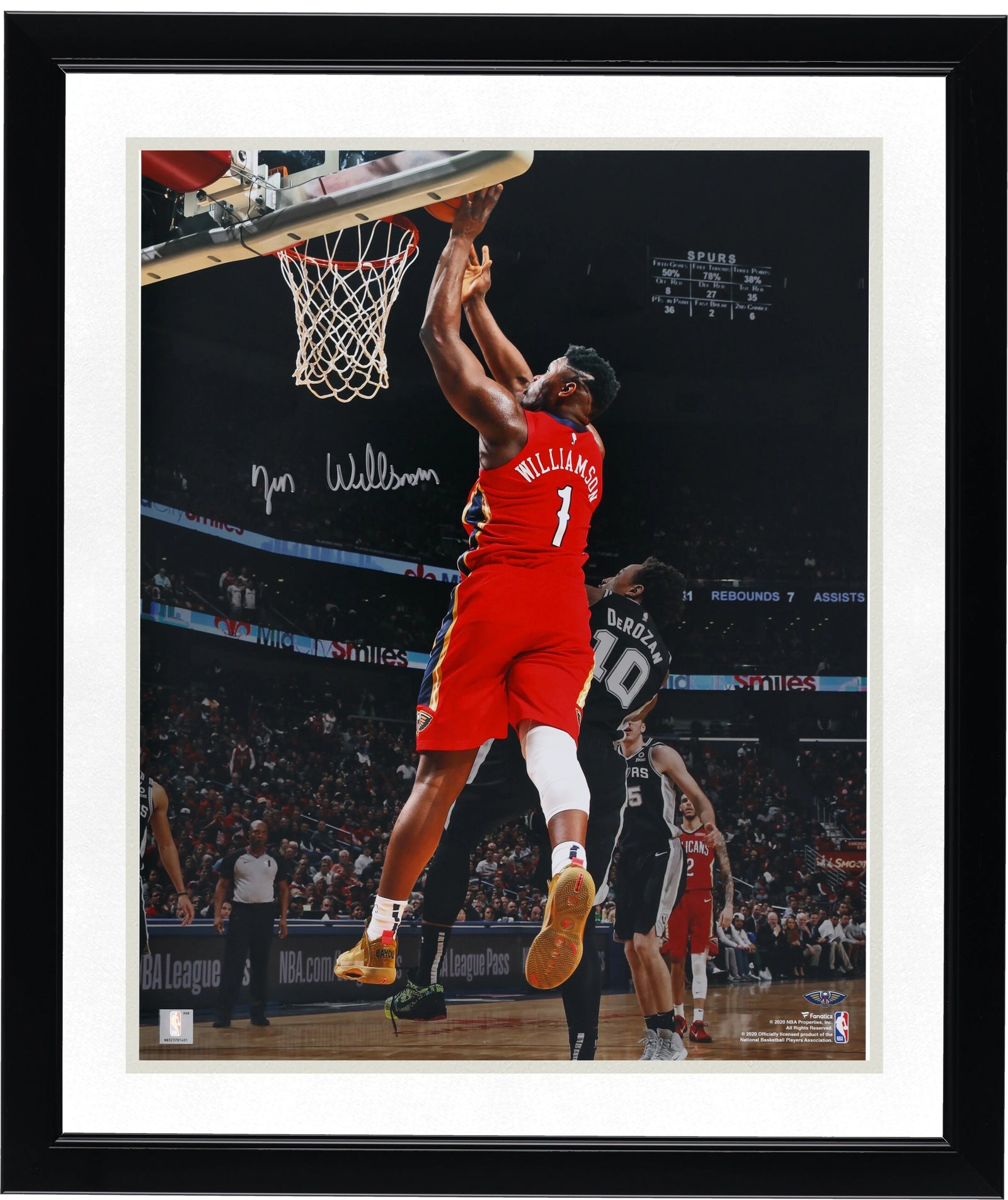 Zion Williamson Signed 16 x 20 Photograph | January 22, 2020 Debut