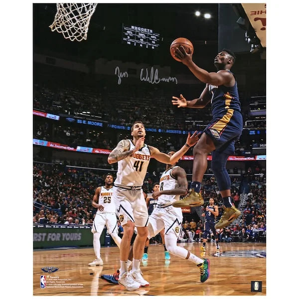 Zion Williamson Signed 16 x 20 Pelicans Layup Photo | Authenticated