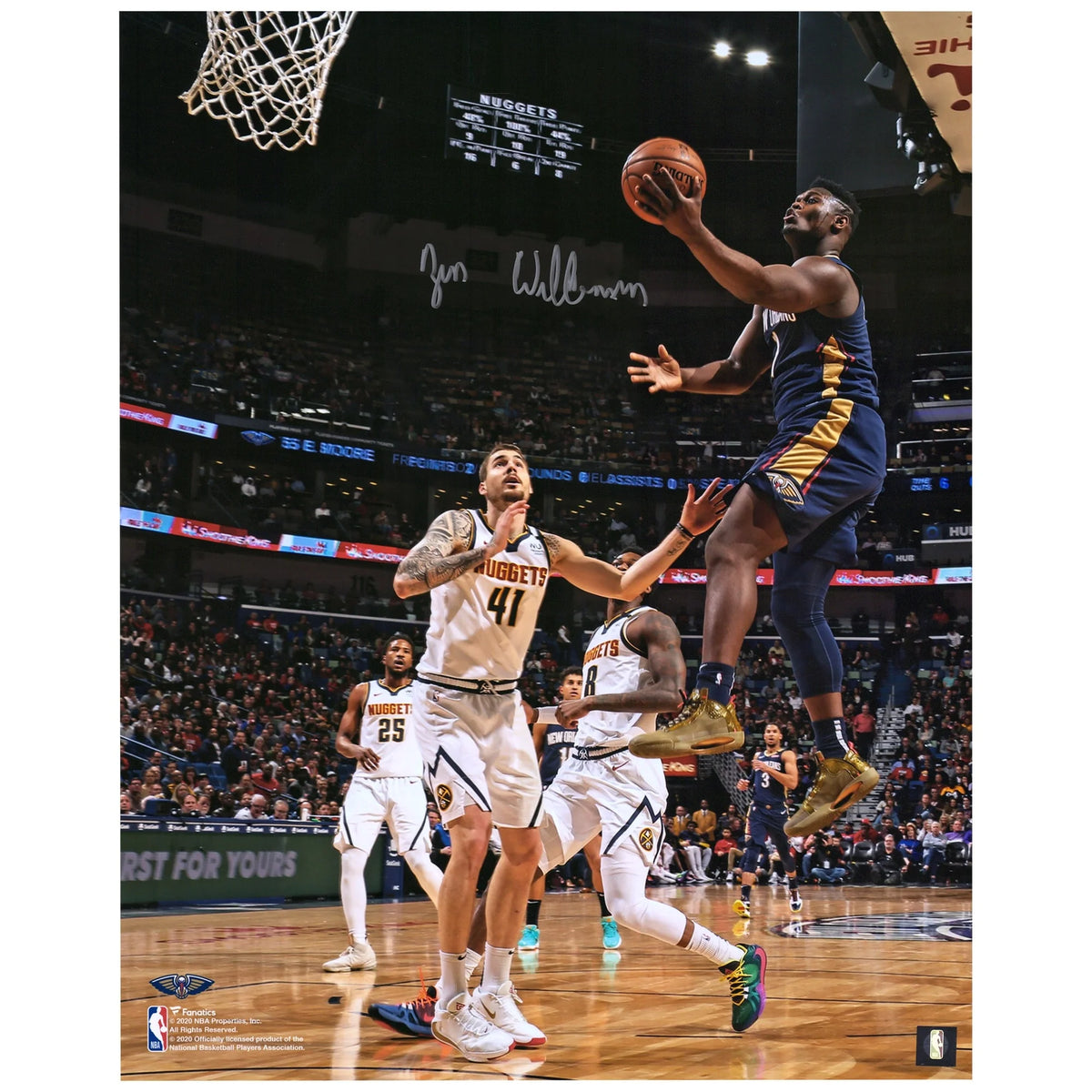Zion Williamson Signed 16 x 20 Pelicans Layup Photo | Authenticated