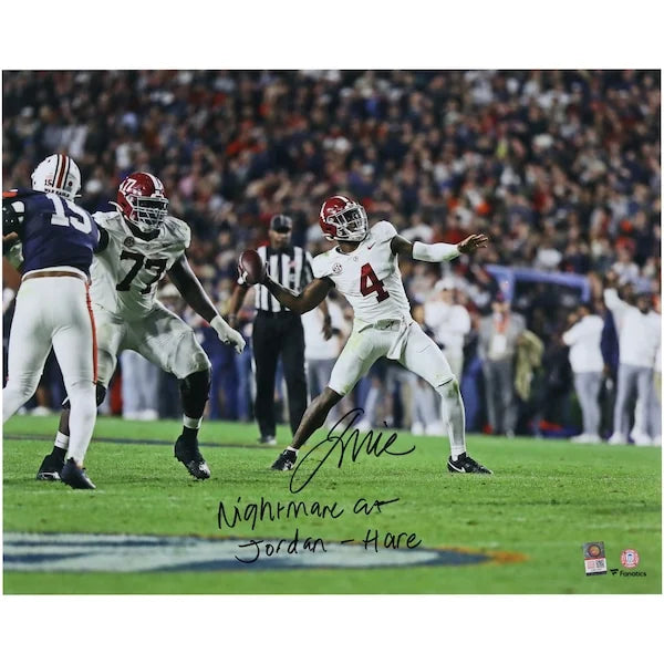 Jalen Milroe Signed Alabama 16 x 20 Photo | Nightmare at Jordan-Hare