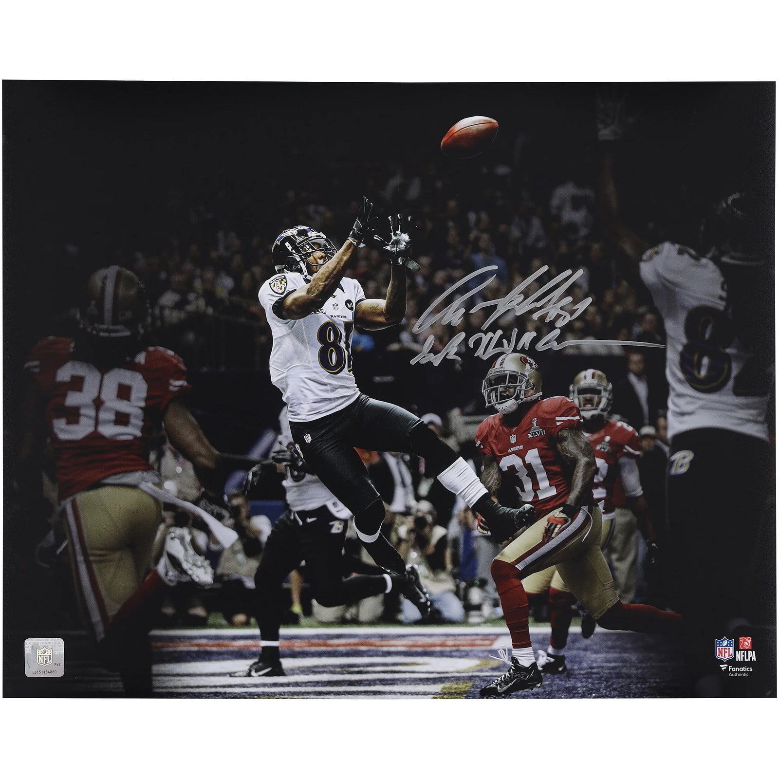 Anquan Boldin Signed 16 x 20 Photo | Super Bowl XLVII Touchdown Catch