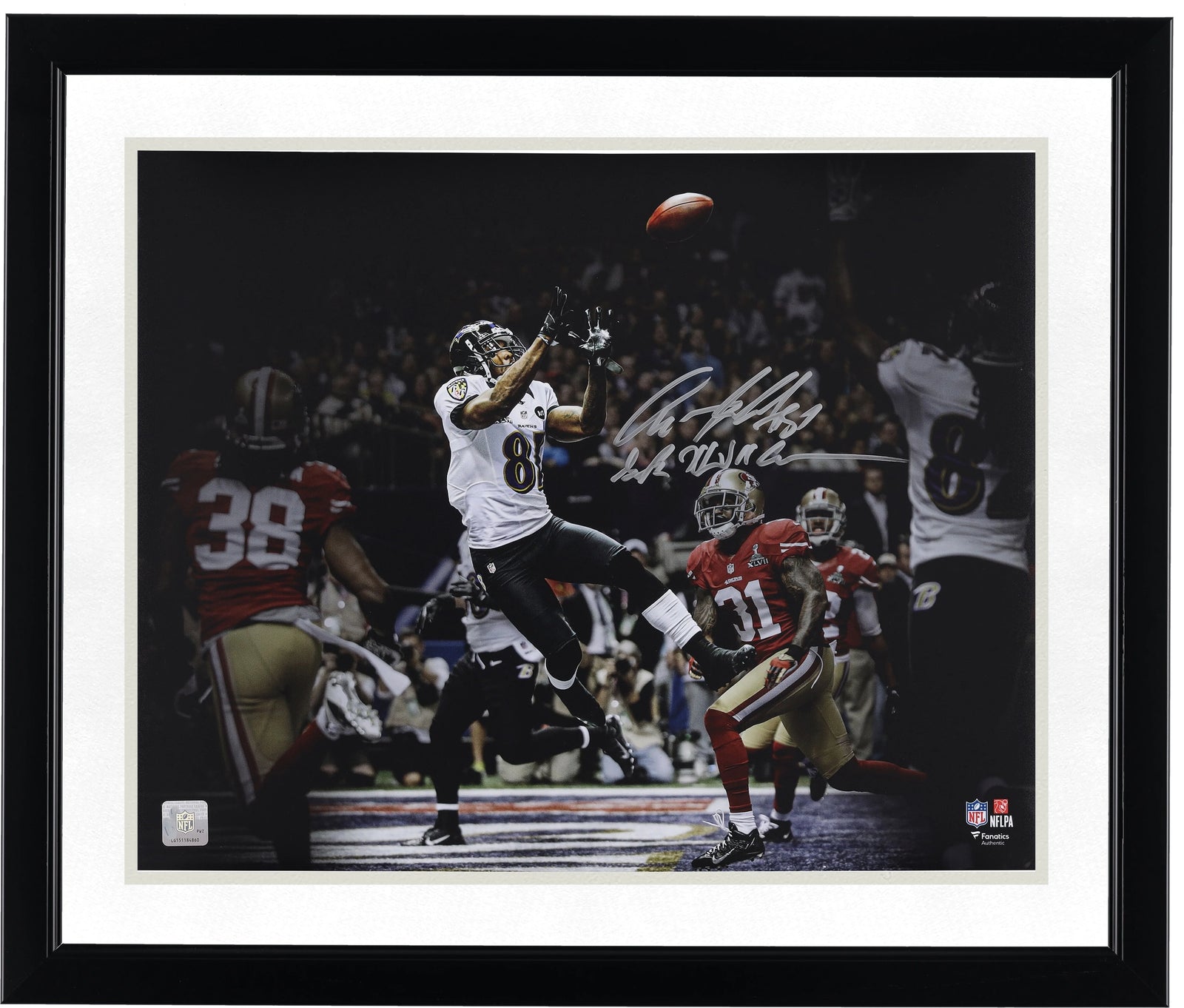 Anquan Boldin Signed 16 x 20 Photo | Super Bowl XLVII Touchdown Catch