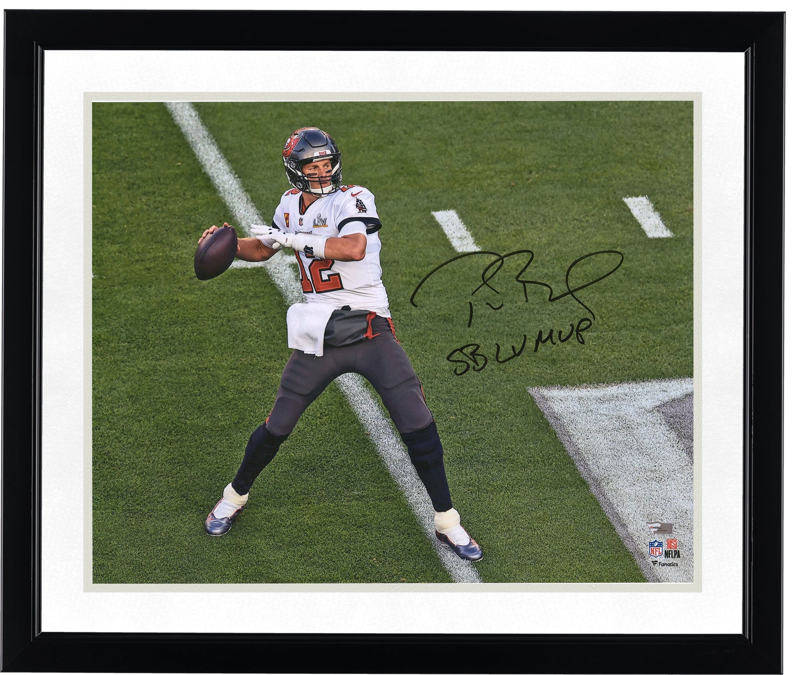 Tom Brady Signed 16 x 20 Super Bowl LV Photo | LV MVP Inscription