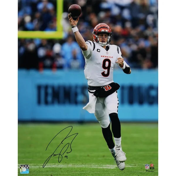 Joe Burrow Signed 16 x 20 Photograph | Bengals Pass vs Titans