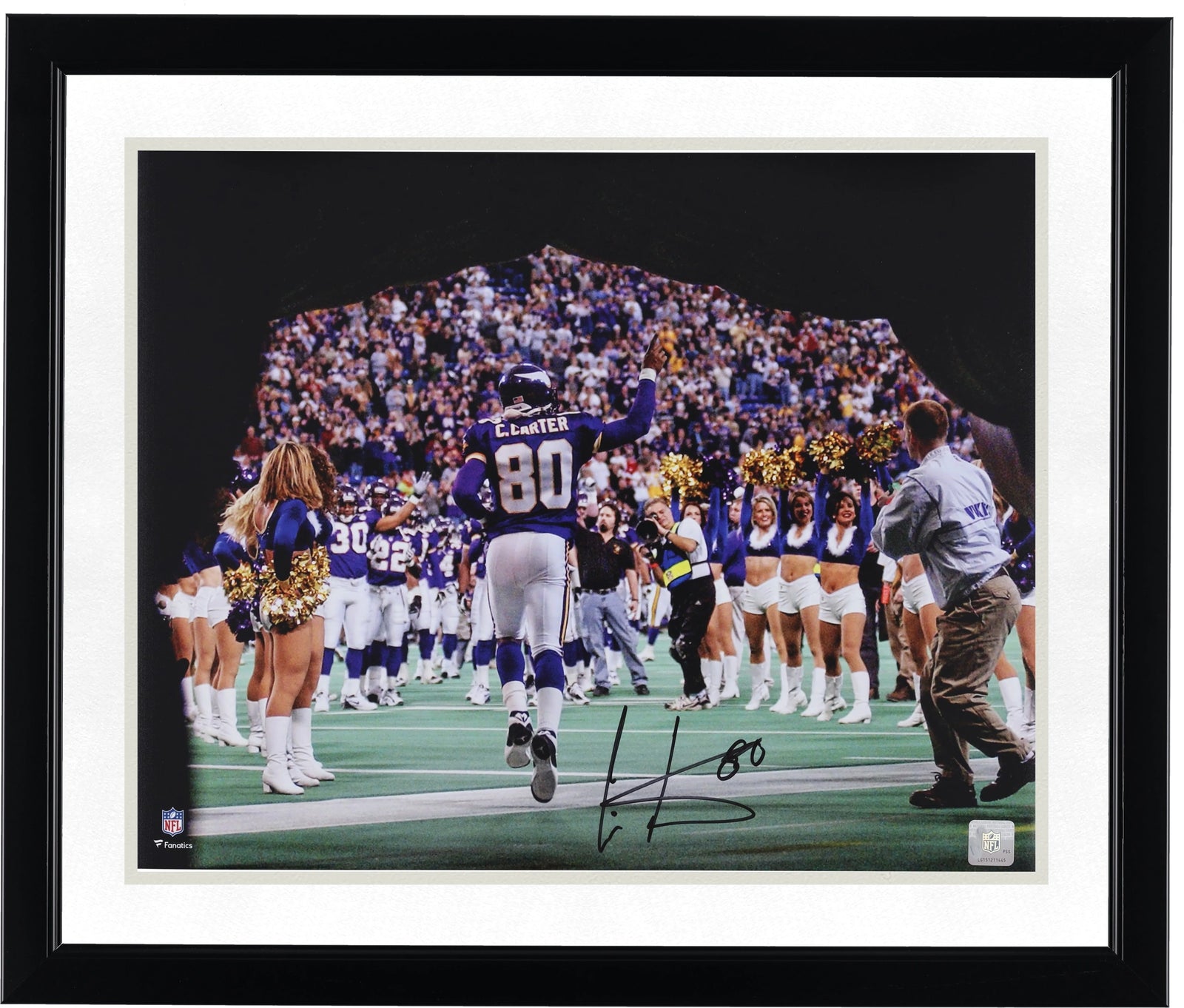 Cris Carter Signed 16 x 20 Photo | Vikings Last Home Game