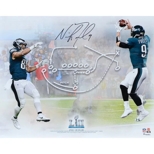 Nick Foles Signed 16 x 20 Photo | Super Bowl LII Philly Special