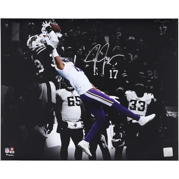 Justin Jefferson Signed 16 x 20 Photograph | Buffalo Bills Catch