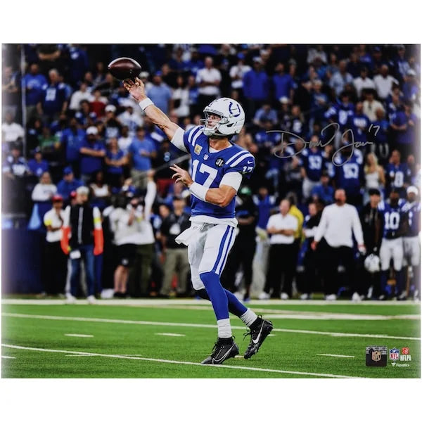 Daniel Jones Signed Colts 16 x 20 Passing Photograph | Authenticated