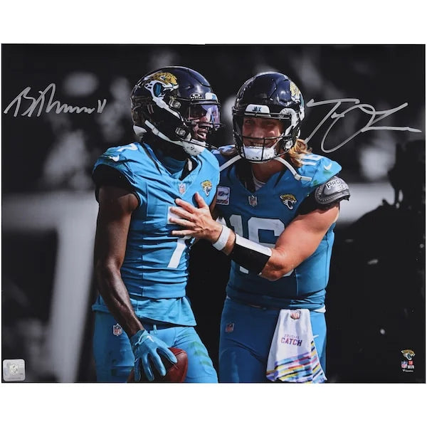 Trevor Lawrence & Brian Thomas Jr Signed 16 x 20 Photo | Jaguars