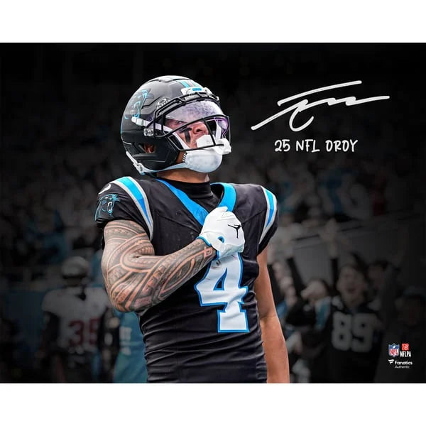 Tetairoa McMillan Signed 16 x 20 Photograph | "25 NFL OROY" Inscription
