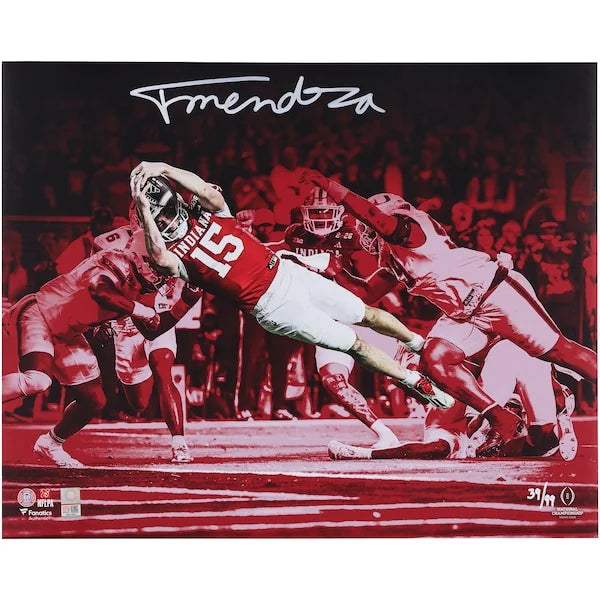 Fernando Mendoza Signed 16 x 20 Photograph | 2025 CFP Championship Diving Touchdown
