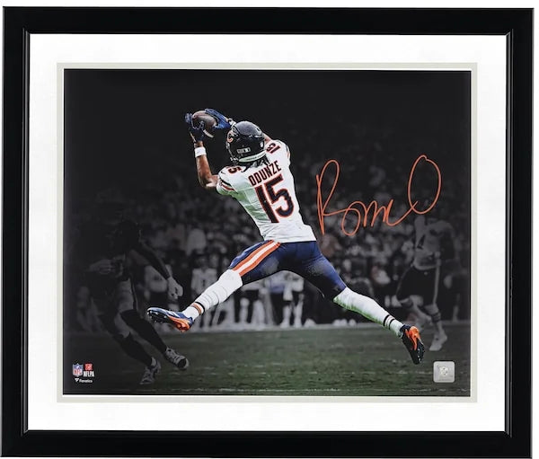 Rome Odunze Signed 16 x 20 Leaping Catch Photo | Chicago Bears