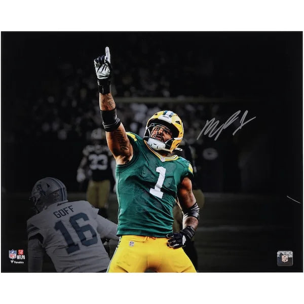 Micah Parsons Signed 16 x 20 Packers Photo | First Sack Spotlight
