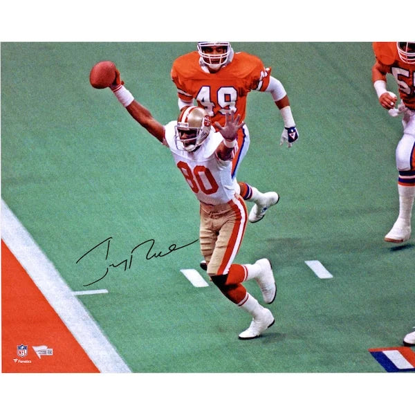 Jerry Rice Signed 16 x 20 Photograph | 49ers Hands Up Touchdown